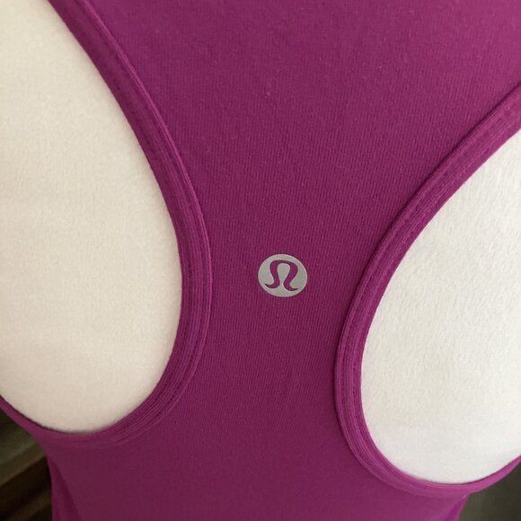 Lululemon Magenta Cool Racerback Tank Top Women's Size 6 - Picture 3 of 5